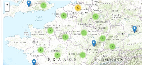 Capture d'écran visualisation sur la carte